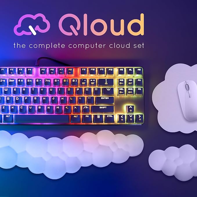 Blue Cloud Keyboard Wrist Rest – Create-ables Qloud Blue Wrist Rest - Image 7