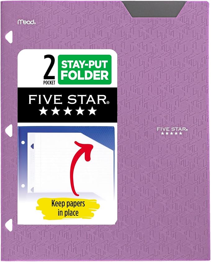 Five Star 2-Pocket Folder, Plastic Folder by FiveStar