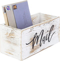 MyGift Mail Holder Storage Organizer Box Whitewashed Wood by MyGiftHome
