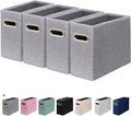 4 Packs Letter Size File Organizer, File Folders Organizer, Fabric Storage Box by ComfortKeeper