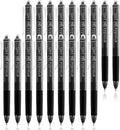 Vanstek 18 Black Retractable Erasable Gel Pens Clicker, Fine Point, Make by Vanstek
