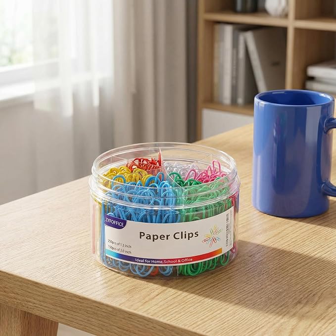 Paper Clips, Rust Proof, Jumbo & Small Paperclips, Storage Box Included - Image 2