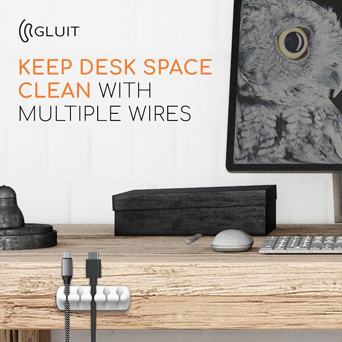 GLUIT Cord Organizer for Desk, Cable Holder for Nightstand, Charger Organizer - Image 8