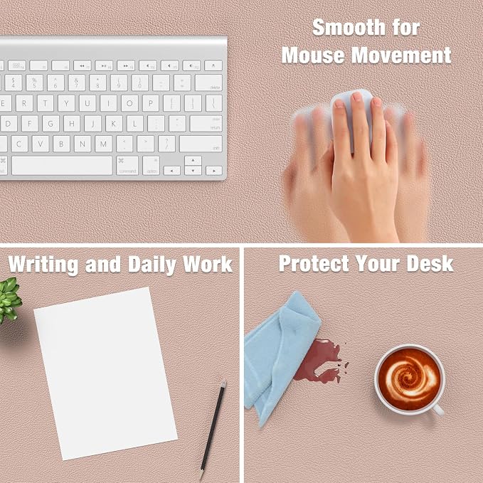 Hsurbtra Desk Pad, XL Extended Mouse Pad, Waterproof Desktop Blotter Protector - Image 4