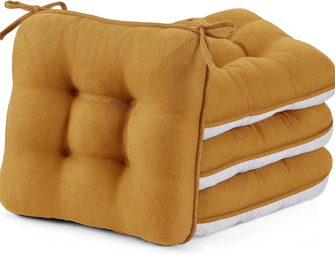 BETU Chair Cushions for Dining Chairs Set of 4, 3.5" Thick Kitchen Table Chair by BETU