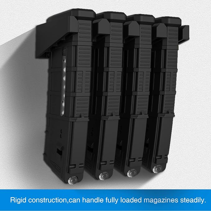 Solid ABS 6X Standard PMAG Wall Mount, Mag Holder, Home Magazine Storage Rack - Image 5