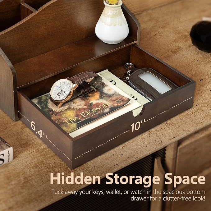 Pine Wood Mail Organizer for Desk - Image 5
