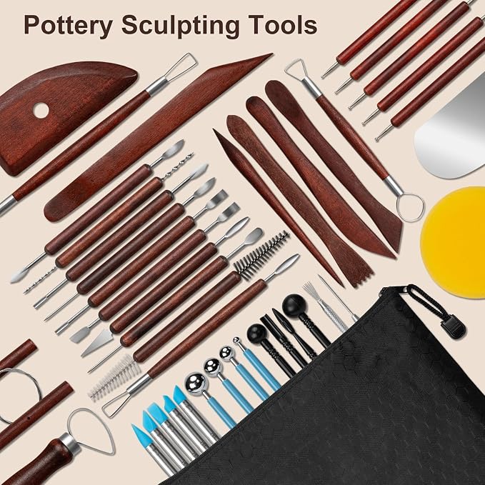 Amrules Clay Tools Kit, Practical Polymer Clay Sculpting Tools Kit, Air Dry - Image 6