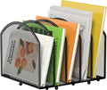 MINDEPOT 5-Section Desk File Organizer, Vertical Desktop File Holder Mail by MINDEPOT