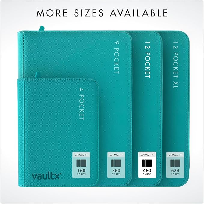 Vault X 12 Pocket Zip Binder, 480 Cards, Exo-Tec Material, 20 Side-Loading Pages - Image 7