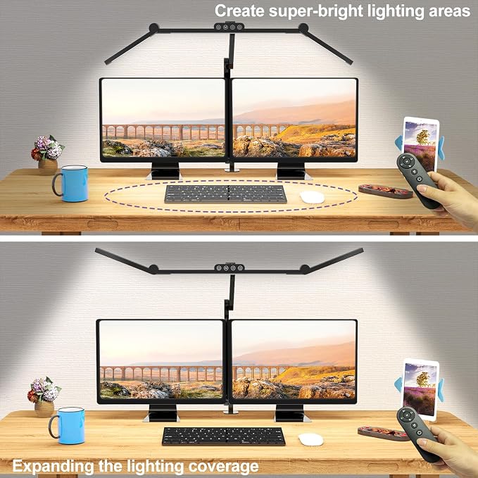 Micomlan Desk Lamp with Clamp, Architect Led Desk Lamp - Image 2