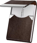 Business Card Holder with Magnetic Closure, Slim Metal PU Business Card Case by GOWALL