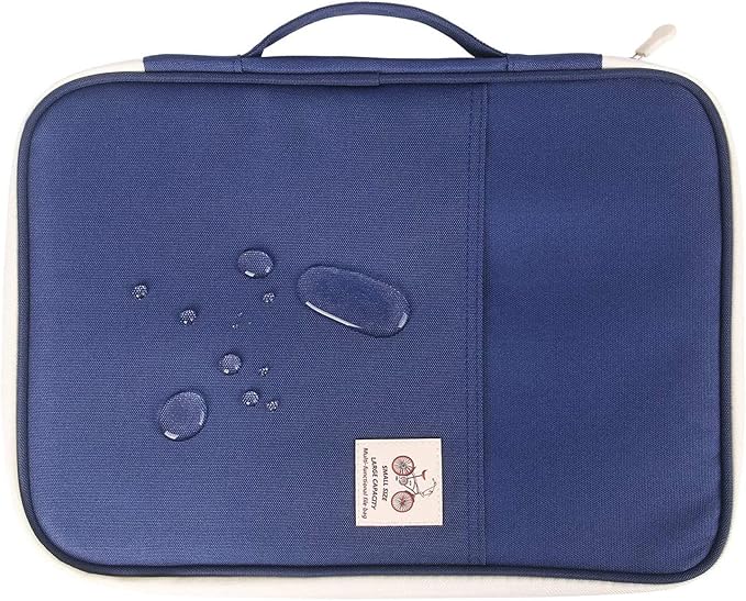JAKAGO A4 Travel Portfolio Multifunctional Document Organizer Zippered Case - Image 8