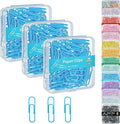 NEEWAY Small Paper Clips, 1.1 Inch Vinly Coated Colored Paperclips, 3 Pack of by NEEWAY