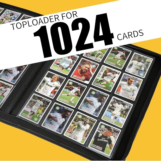 16-Pocket Business Card Binder holds 1024 Cards, Premium Diamond PU Leather - Image 6
