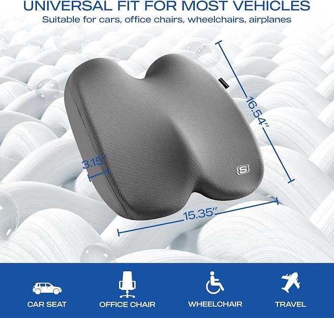 Skechers Seat Cushion, Ergonomic Memory Foam Cushion - Image 5