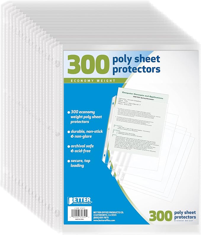 Better Office Products Sheet Protectors by BetterOfficeProducts