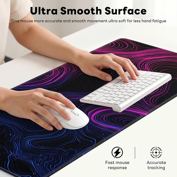 Desk Mat, Big Desk Pad, 31.5x11.8 Inches Extended Big Gaming Mouse Pad - Image 5