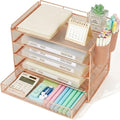 LEKETREE Desk Organizer and Accessories, 5-Tier Paper Letter Tray Organizer by Stylishworkspaceeffortlessorganization