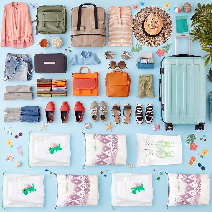 Woanger 8 Pcs Packing Cubes for Travel, Days of The Week Suitcase Organizers - Image 5