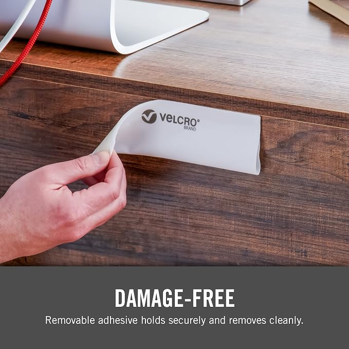 VELCRO Brand Mountable Cable Management Sleeve | Cord Hider Mounts on Walls or - Image 10