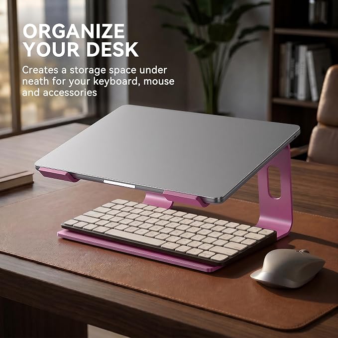 SOUNDANCE Laptop Stand, Aluminum Computer Riser, Ergonomic Laptops Elevator - Image 4