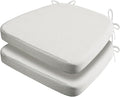 AAAAAcessories D-Shaped Chair Cushions, Machine-Washable Cover, Natural Linen by AAAAAcessories
