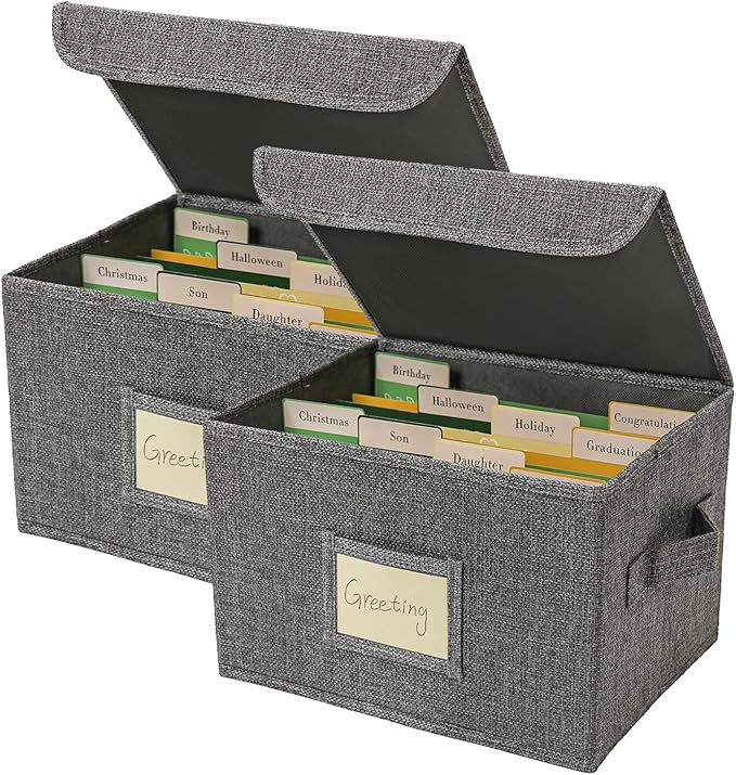 Vienrose Greeting Card Organizer Storage Box by Vienrose
