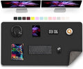 Large Desk Pad, 47.2" x 17" PU Leather Desk Mat by METEOROCK