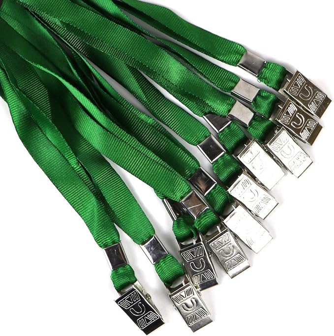 Ollain Lanyards for Id Badges Nylon Neck Flat Cruise Lanyard Bulldog Clips - Image 4