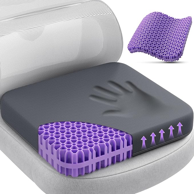 TushGuard Gel Seat Cushion for Long Sitting, Enlarged & Thickened Patent Design by TushGuardSeatCushonsPillows