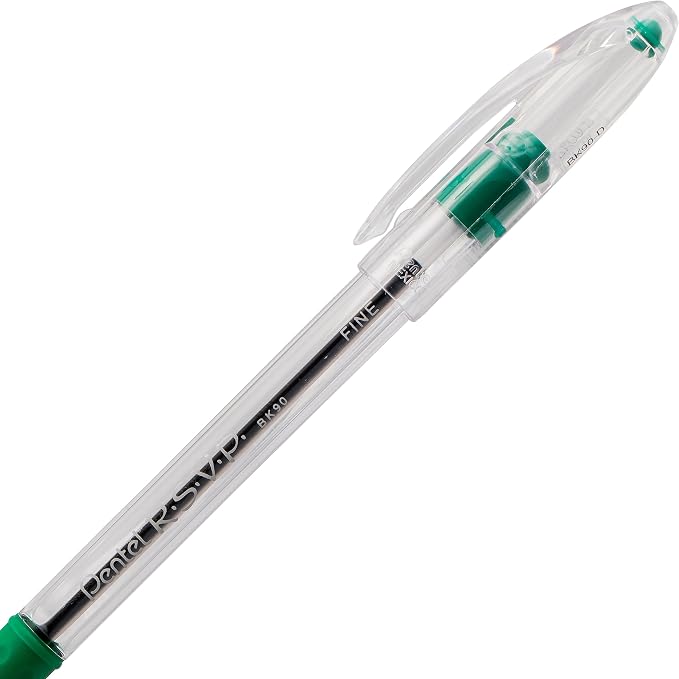 Pentel RSVP Ballpoint Pen, Fine Line, Box of 12 - Image 5