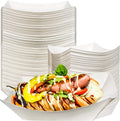 100 Pack 3lb Kraft Paper Food Trays, Waterproof Heavy-Duty Paper Food Boats by MotBach