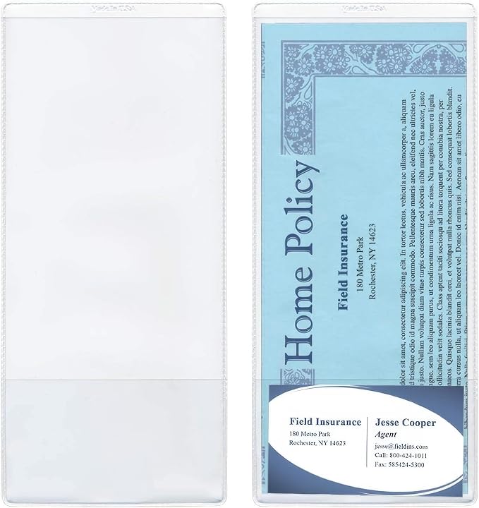 StoreSMART - White Plastic Policy Holders - 50 Pack - INS30-W-50 by StoreSMART