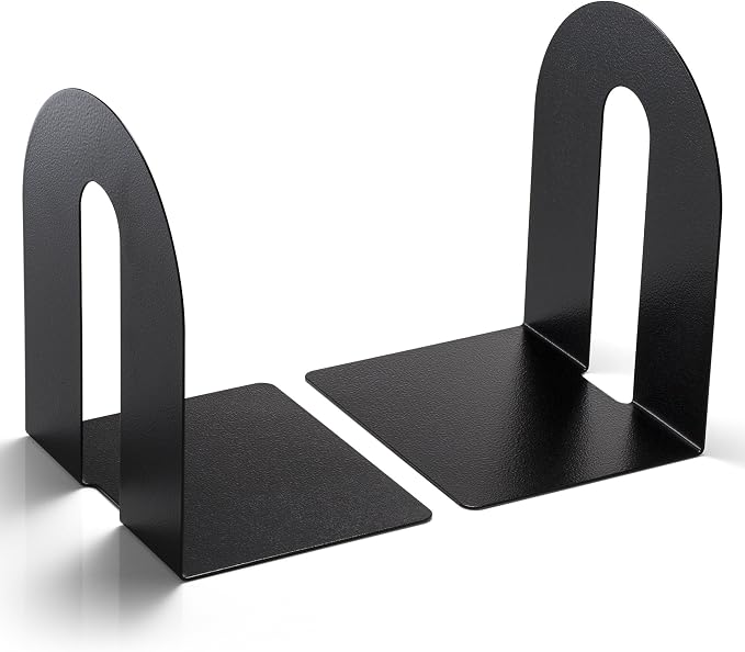 Officemate Bookends, Heavy Weighted 10-inch Steel - Image 3