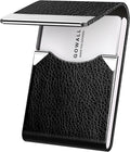 Business Card Holder with Magnetic Closure, Slim Metal PU Business Card Case by GOWALL