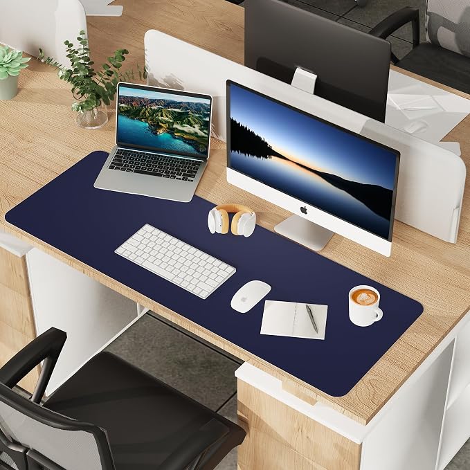 AFIING Leather Desk Pad Protector, Large Desk Mat - Image 8