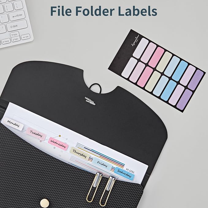 JARLINK 7 Pockets Expanding File Folder, A4 Size Accordion File Folders - Image 5