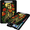 Skull Red Rose A4 Clipboard by Unknown