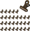 30Pcs 22mm Metal Binder Clips, Mini Bulldog Paper Clamps Bull Clips, Hinge Clips by Unknown