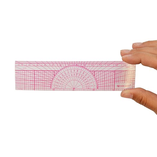 Westcott W-8 Engineers’ Protractor Ruler, 6 in - Image 2