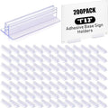 Fulmoon 200 Pcs Sign Holder, Adhesive Base Sign Holders Multiple Uses by Fulmoon