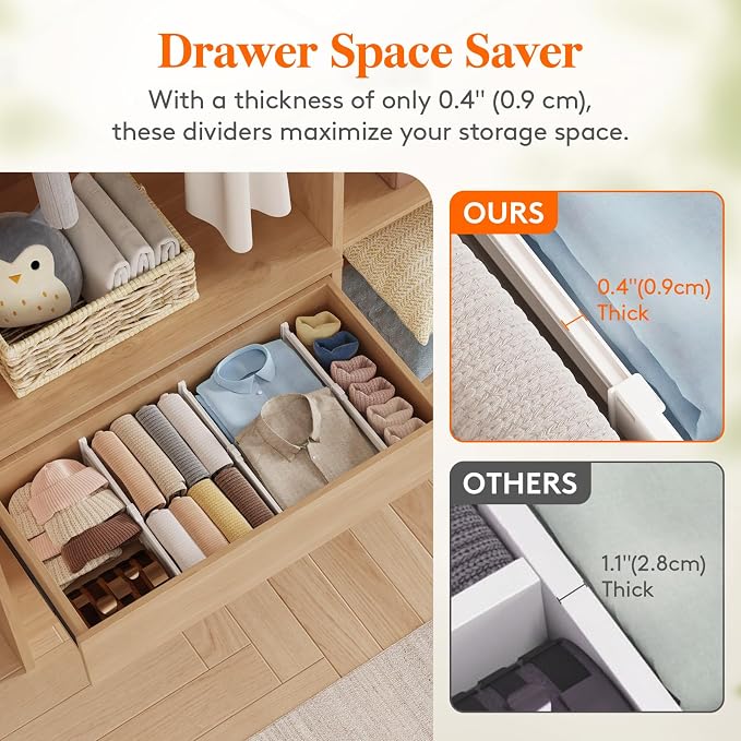 Lifewit 12 Pack Drawer Dividers - Image 7