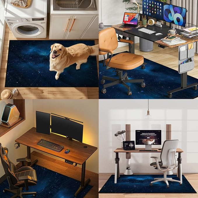 Office Chair Mat for Hardwood Floor&Tile Floor, Under Desk Rug for Rolling - Image 6