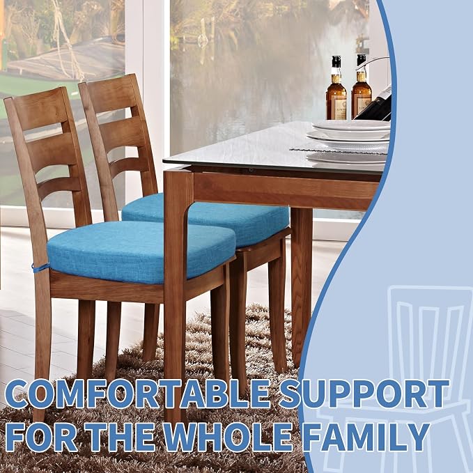 BUYUE Thickened 2.5" Friendly Woven Fabric Dining Chair Cushion, U-Shape High - Image 3