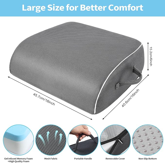 Thick Chair Cushions, Office Booster Seat Cushion to Tailbone Pain Relief - Image 2
