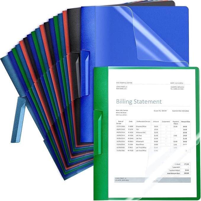 Maitys 25 Pack Durable Clear Report Covers by Maitys