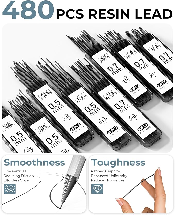 Four Candies 8PCS Metal Mechanical Pencil Set - Image 5