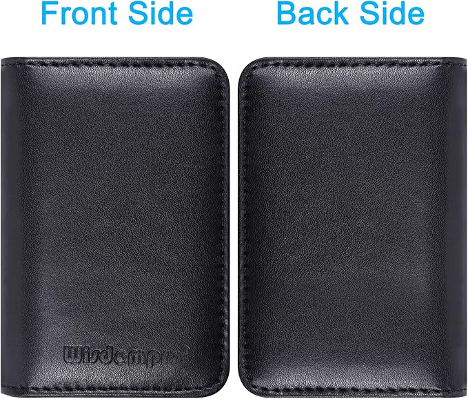 Wisdompro Business Card Holder, 2-Sided PU Leather Folio Name Card Holder - Image 6