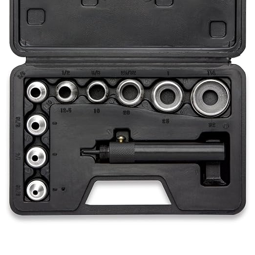 NEIKO 02614A Interchangeable Large Hollow Hole Punch Tool Set, 10 Piece by NeikoTools